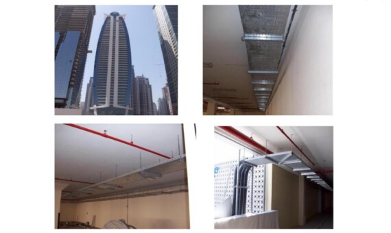 Installation of 600mm wide Cable trays in 8nos. of Buildings dubai