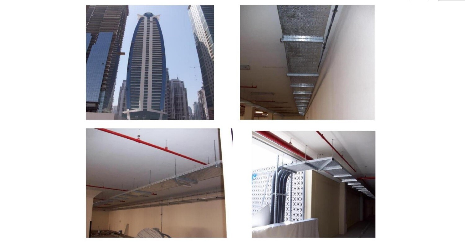 Installation of 600mm wide Cable trays in 8nos. of Buildings dubai